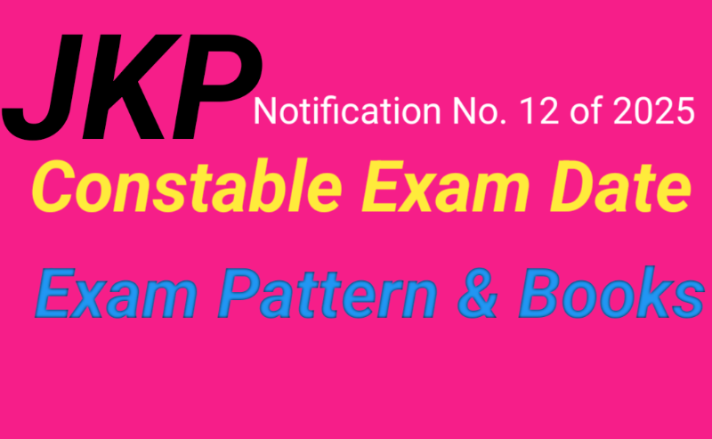 JK police constable Exam Date 2026